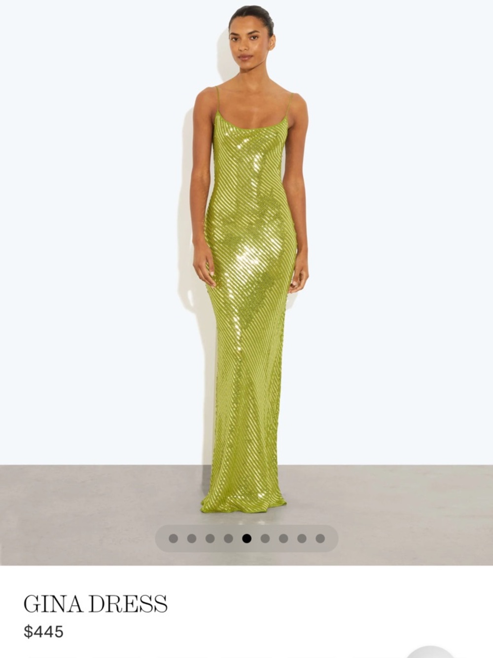 Rat & Boa Gina Sequin Gown in Green - Picture 2 of 3